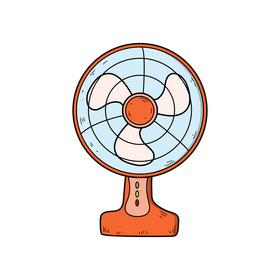 Electric fan drawing clipart