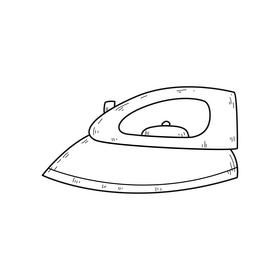 Iron drawing black and white clipart