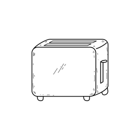 Toaster drawing black and white clipart