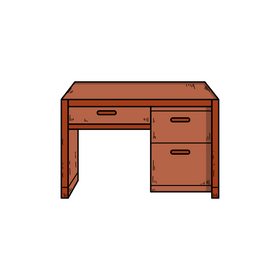 Desk drawing clipart
