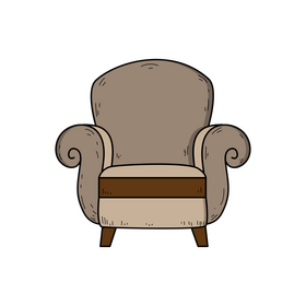 Armchair drawing clipart