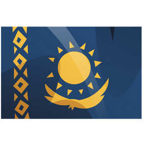 Kazakhstan flag clipart