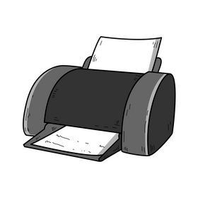 Printer drawing clipart