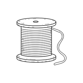 Thread drawing black and white clipart free download
