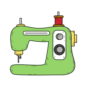 Sewing machine drawing clipart