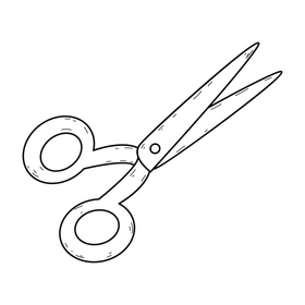 Scissors drawing black and white clipart free download