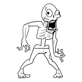 Zombie finger drawing black and white clipart free download