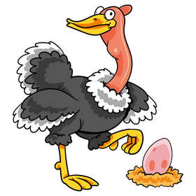 Ostrich cartoon clip art