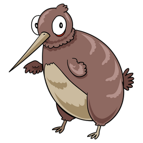 Kiwi bird cartoon clip art