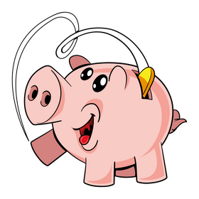Piggy bank cartoon clip art