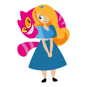 Alice in Wonderland cartoon clipart