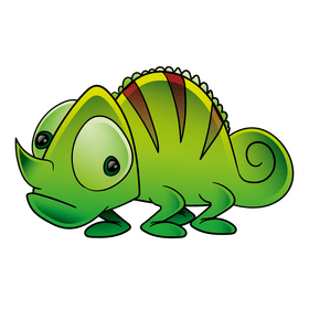 Chameleon cartoon clipart