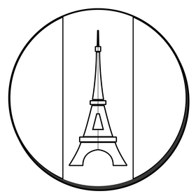 Eiffel tower drawing black and white clipart