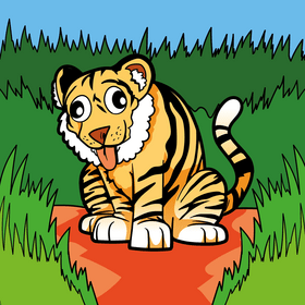 Tiger cartoon vector