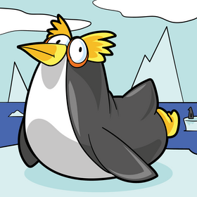 Penguin cartoon vector