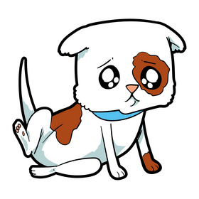 Cute puppy cartoon clipart