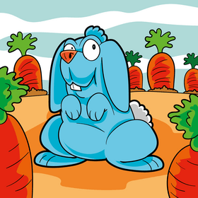 Rabbit cartoon vector