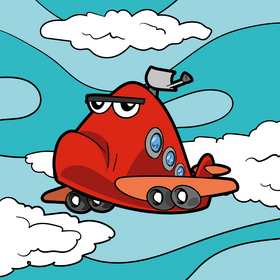 Plane cartoon vector