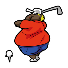 Sport golf cartoon clipart