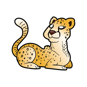 Cheetah cartoon clipart