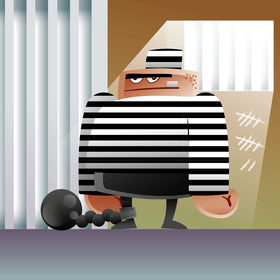 Prisoner cartoon vector