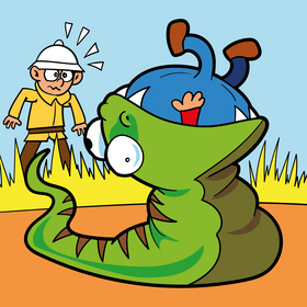 Anaconda cartoon vector