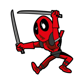 Deadpool cartoon clipart