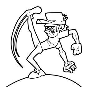 Baseball cartoon black and white clipart