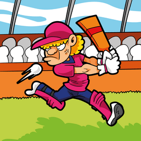 Cricket cartoon vector