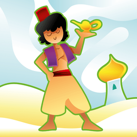 Aladdin cartoon vector