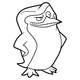 Madagascar cartoon black and white clipart