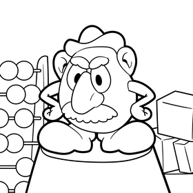 Toy Story cartoon drawing black and white vector