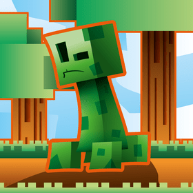 Minecraft cartoon vector
