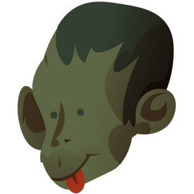 Gorilla face cartoon clipart