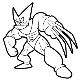 X Men cartoon black and white clipart