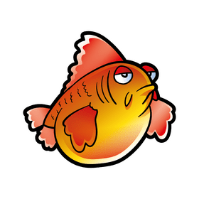 Golden fish cartoon clipart