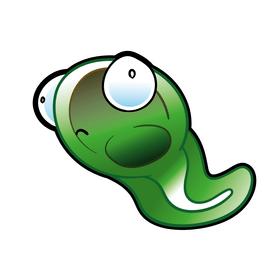 Tadpole cartoon clipart