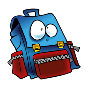 Backpack cartoon clipart