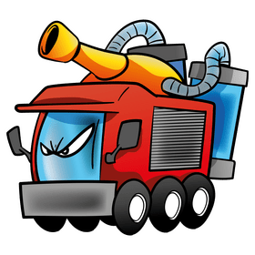 Fire truck cartoon clipart
