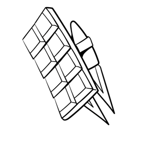 Chocolate clipart cartoon black and white clipart