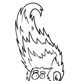 Hair cartoon black and white clipart