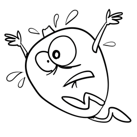 Mango cartoon black and white clipart