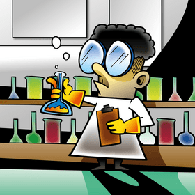 Scientist cartoon vector