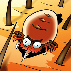 Tick insect cartoon vector