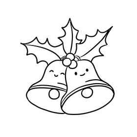 Christmas Bell black and white clipart