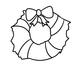 Christmas flower black and white clipart