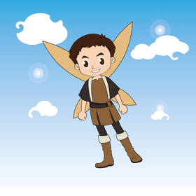Boy fairy vector