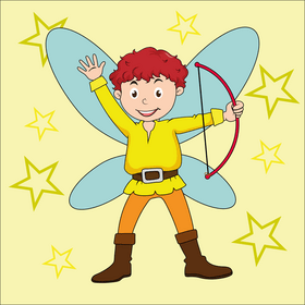 Boy fairy vector