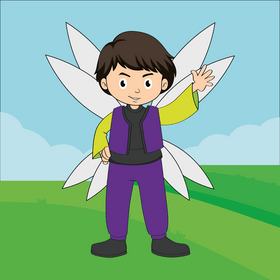 Boy fairy vector