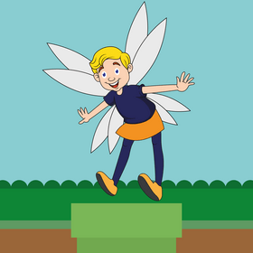Boy fairy vector